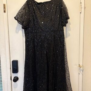 Ever Pretty Black Sequin Wedding Dress